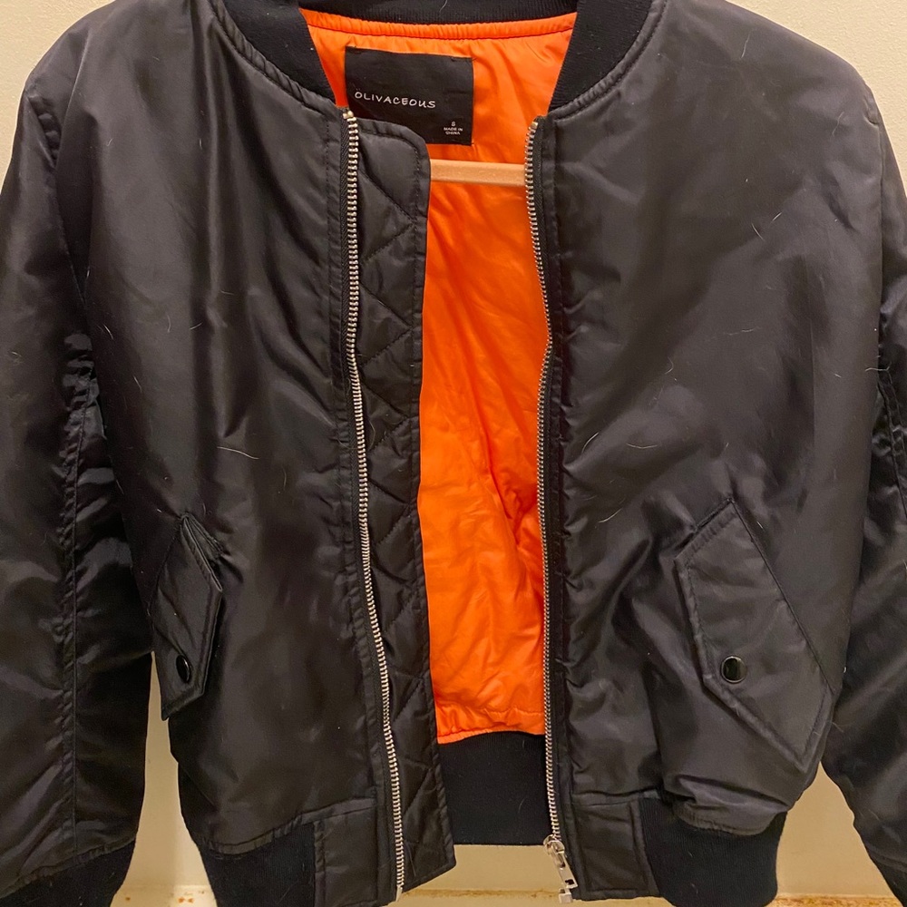 Black bomber jacket